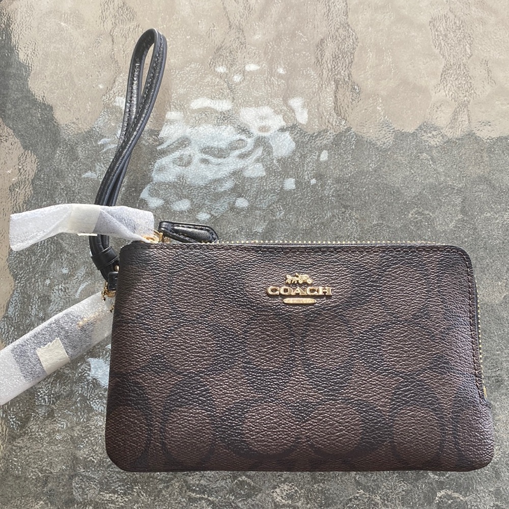NWT double pocket coach wristlet